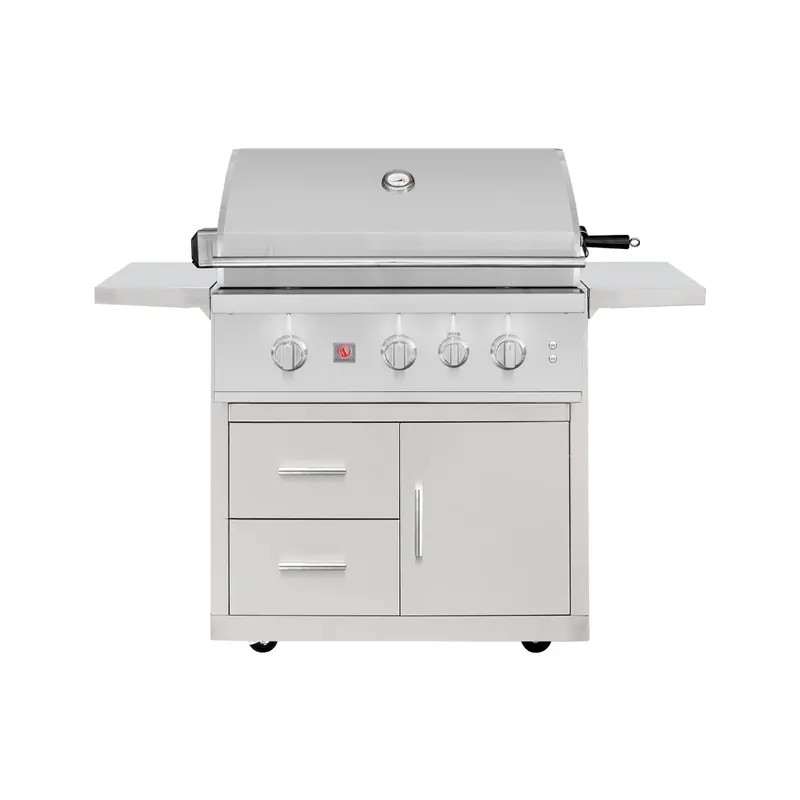 Summerset Sizzler 32-Inch Four-Burner Gas Grill With Deluxe Rolling Cart 1