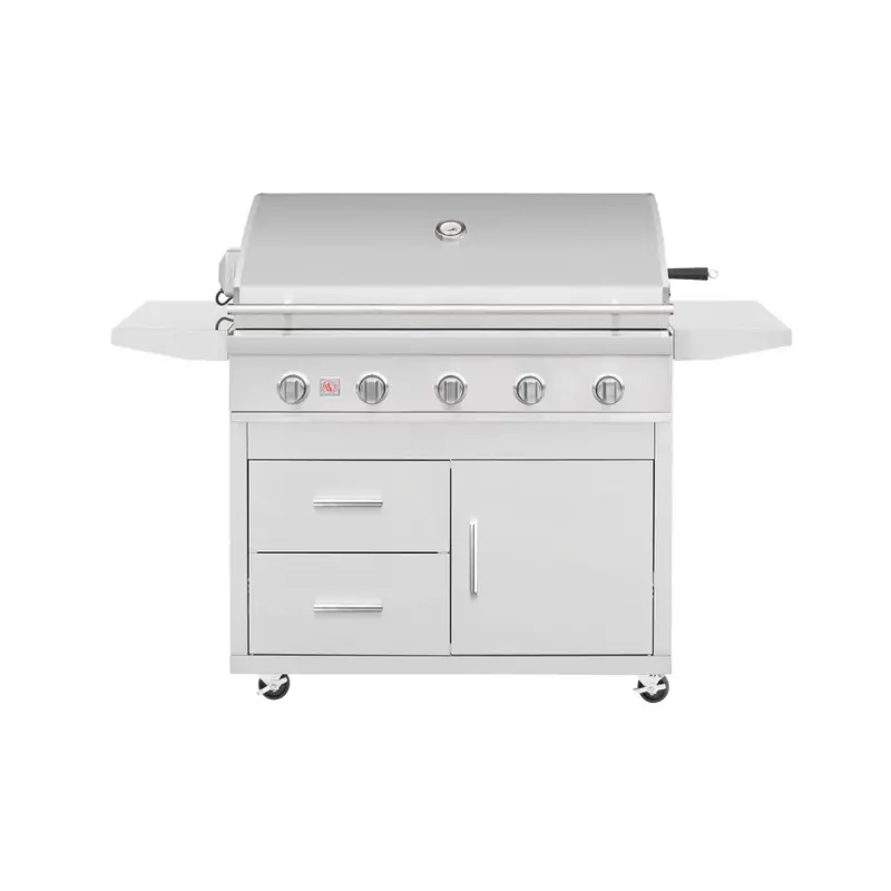 Summerset Trl Pro 40-Inch Four-Burner Gas Grill On Deluxe Rolling Cart With Ir Burner & Rotisserie 1