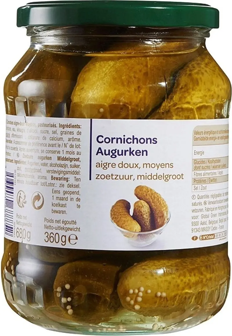 Sweet & Sour Pickles, 72Cl Jar 1