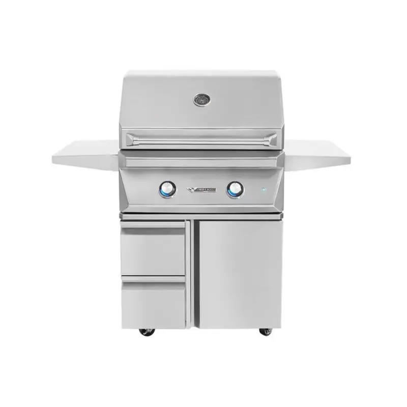 Twin Eagles 30-Inch 2-Burner Gas Grill On Heavy-Duty Rolling Cart 1