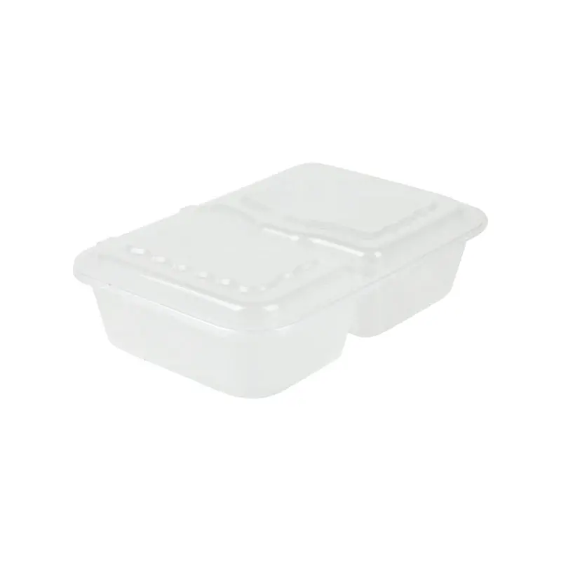 Two-Compartment Disposable Food Container – 1 Liter Capacity 1