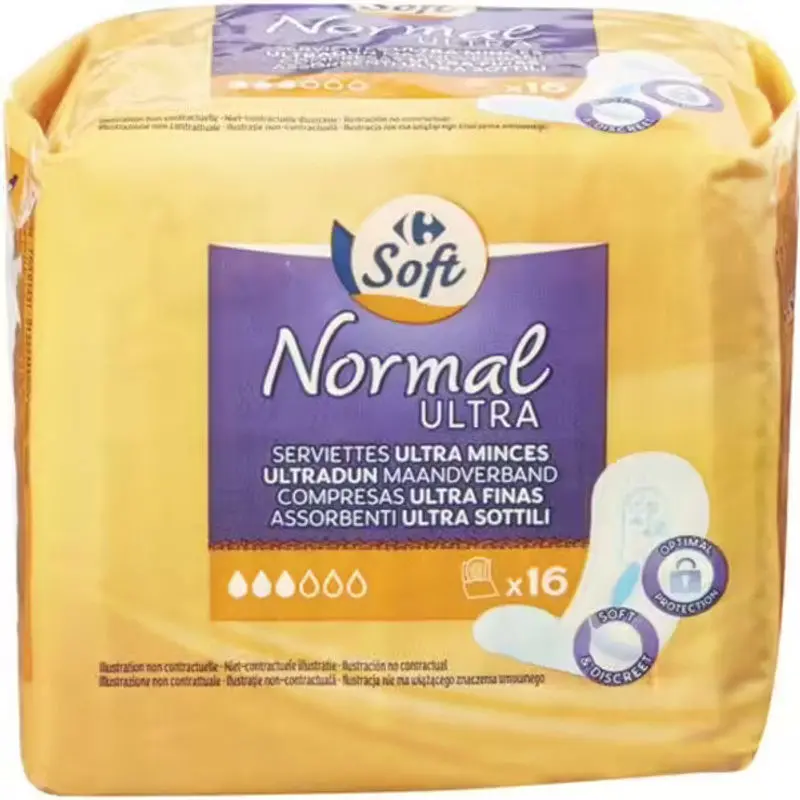 Ultra-Thin Regular Flow Sanitary Pads – 16-Piece Lightweight Comfort 1