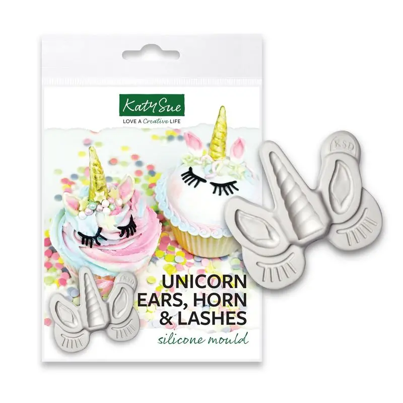 Unicorn Horn & Ears With Lash Detail Silicone Mold – Ce0076 1