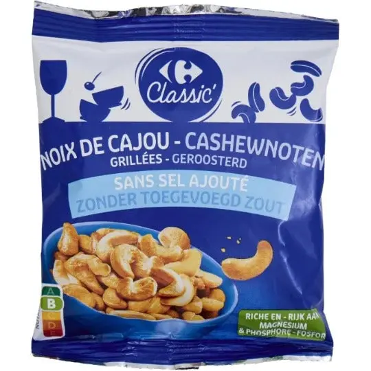 Unsalted Roasted Cashew Nuts – 125G Natural Snacking Pack (Sku #128452) 1