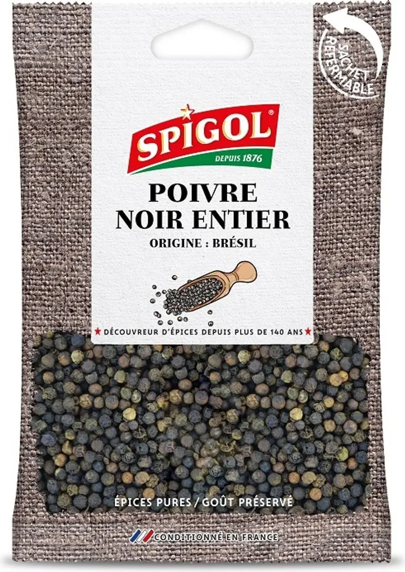 Whole Black Peppercorns – 70G 1