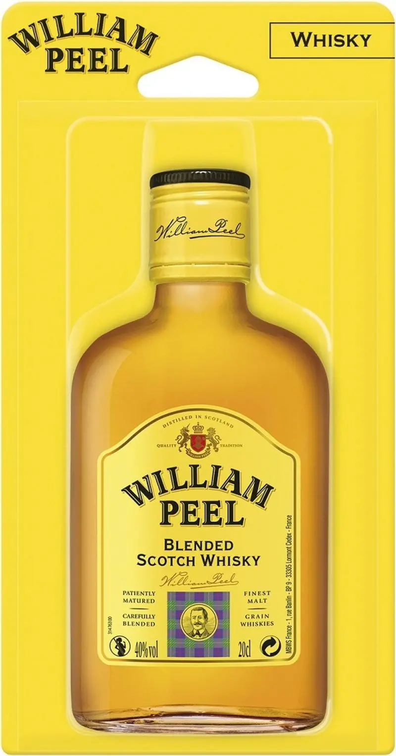 William Peel Blended Scotch Whisky | Compact 20Cl Mini Bottle | 40% Abv 1
