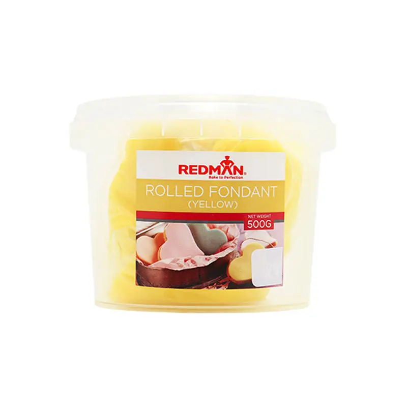 Yellow Rolled Fondant – 500G Block (Sku #66242) 1
