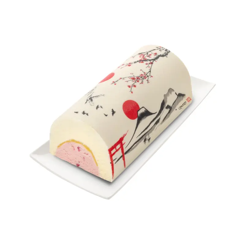 Yuzu Sakura Frozen Yule Log Cake – 460G 1