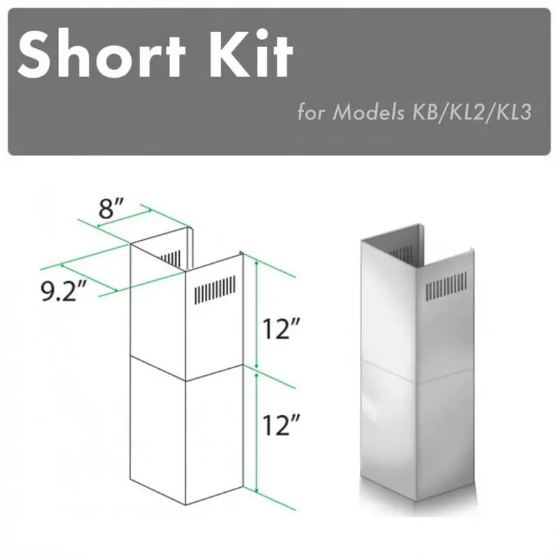 Zline 12-Inch Short Chimney Sections For 7.4–8 Ft Ceilings – Models Sk-Kb/Kl2/Kl3 1