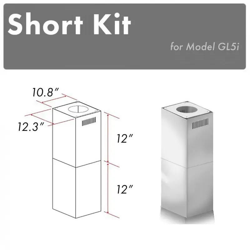 Zline 12-Inch Short Chimney Sections For 7–8 Ft Ceilings – Model Sk-Gl5I 1