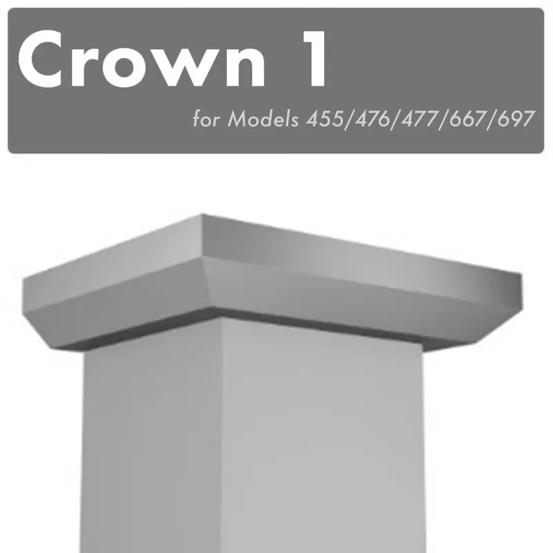 Zline Cm1 Crown Molding Kit – Compatible With Select Wall-Mount Range Hoods (455/476/477/667/697) 1