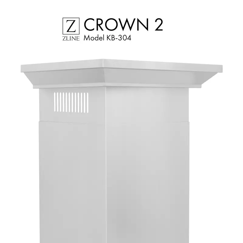 Zline Cm2-Kb-304 Profile 2 Crown Molding For Kb-Series Wall Range Hoods 1