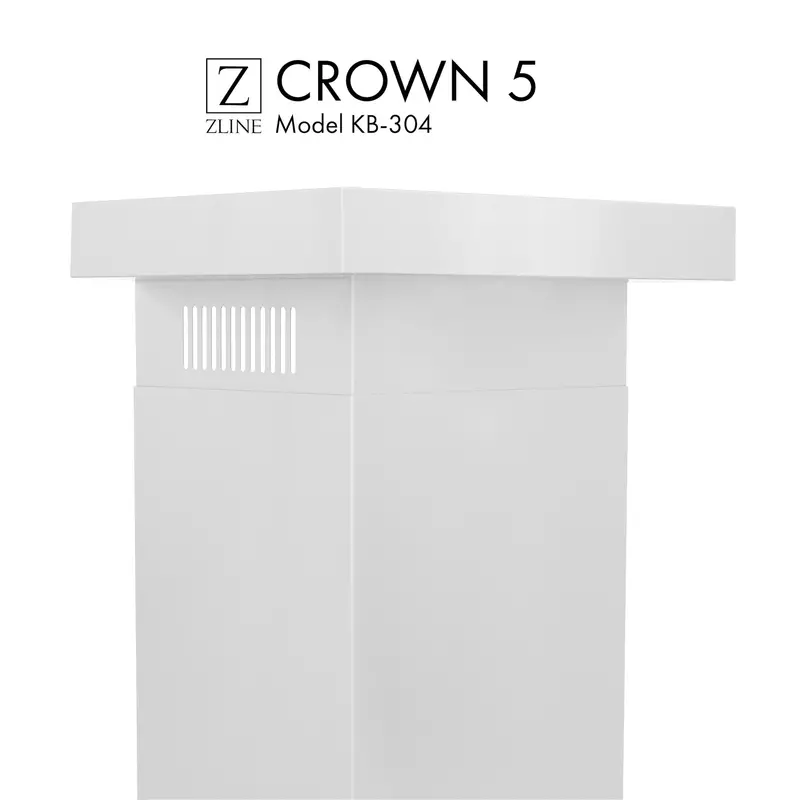 Zline Cm5-Kb-304 Profile 5 Crown Molding For Kb-Series Wall Range Hoods 1