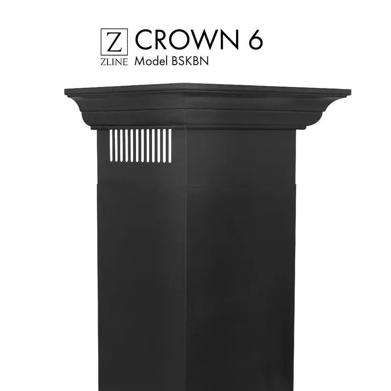 Zline Cm6 Crown Molding Profile For Wall-Mount Range Hoods – Brushed Stainless Steel Finish 1