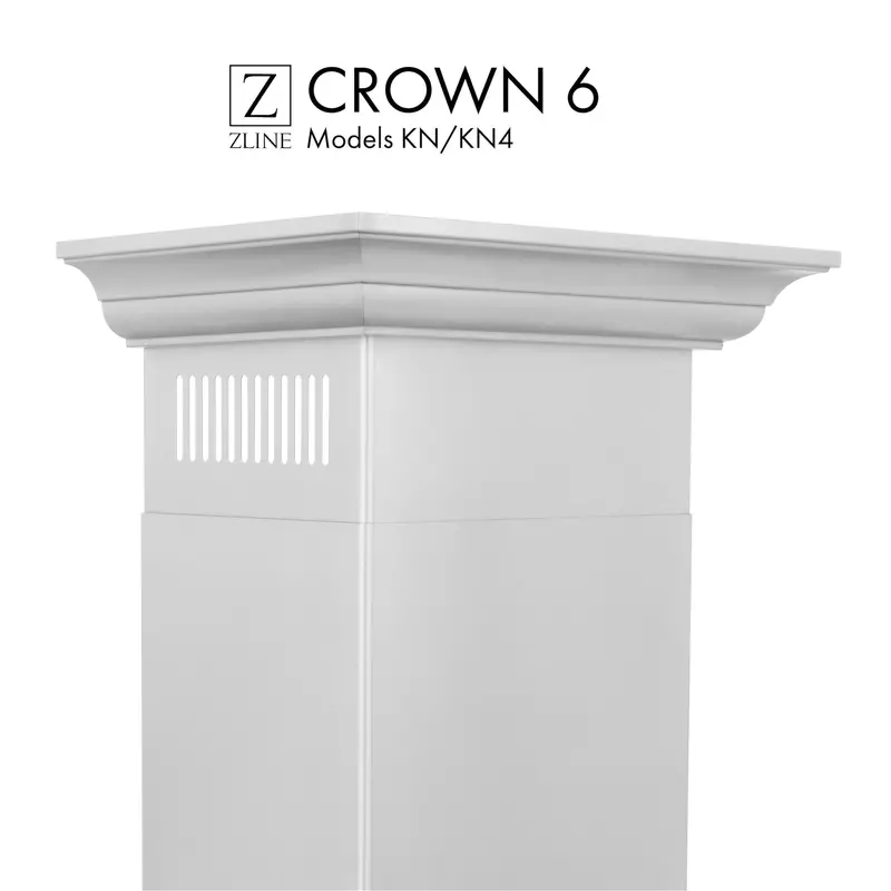 Zline Cm6-Kn/Kn4 Crown Molding Profile 6 For Wall-Mount Range Hoods 1