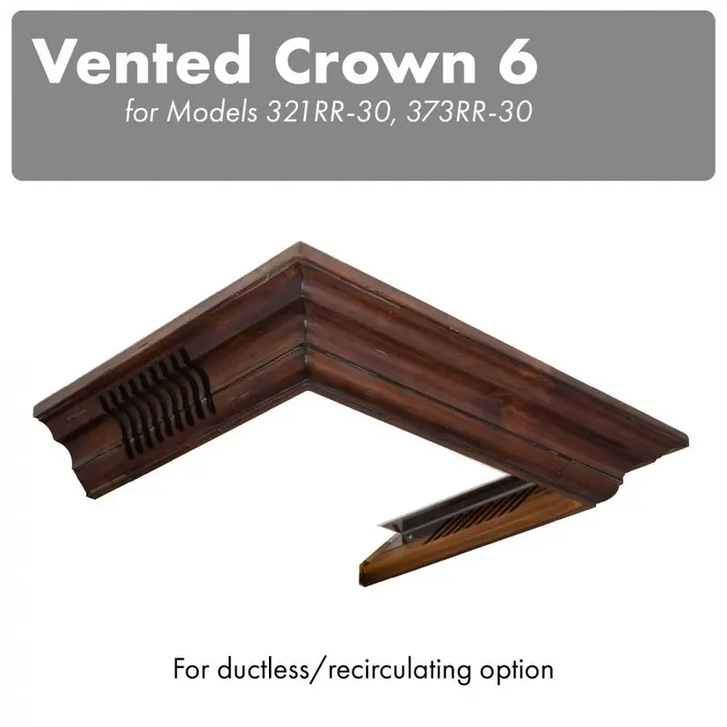Zline Cm6V-300R Premium Vented Crown Molding Profile 6 For Wall-Mount Range Hoods 1