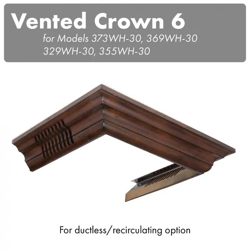 Zline Cm6V-300W Vented Crown Molding Profile 6 – Wall-Mount Range Hood Trim 1