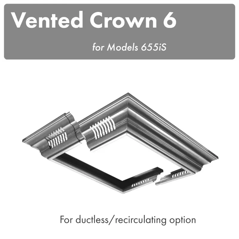 Zline Cm6V-655Is Vented Crown Molding Profile 6 For Island-Mount Range Hoods 1