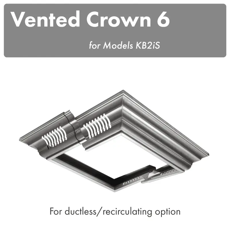 Zline Cm6V-Kb2Is Vented Crown Molding Profile 6 For Island-Mount Designer Range Hoods 1