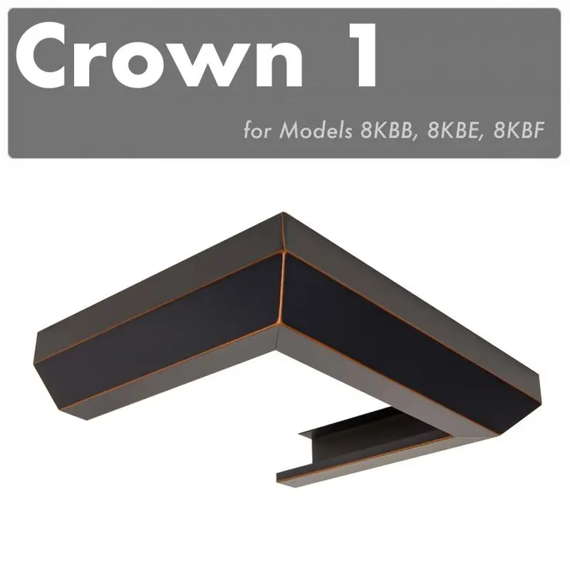 Zline Crown Molding #1 For Designer Wall-Mount Range Hoods – Model Cm1-8Kbb/E/F 1