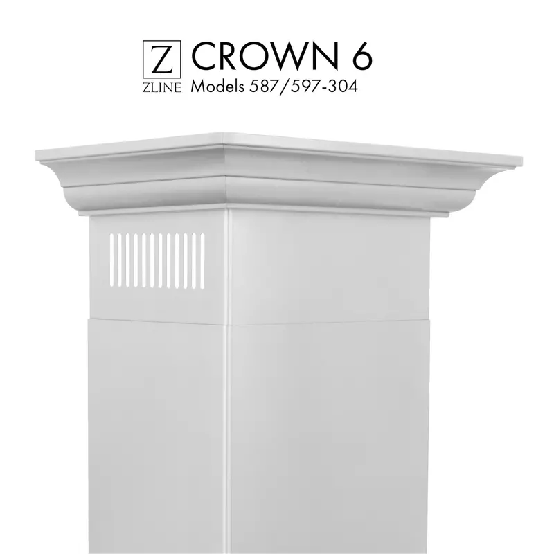 Zline Profile 6 Crown Molding Kit — Compatible With Cm6-587/597 Series (Cm6-587/597-304) 1