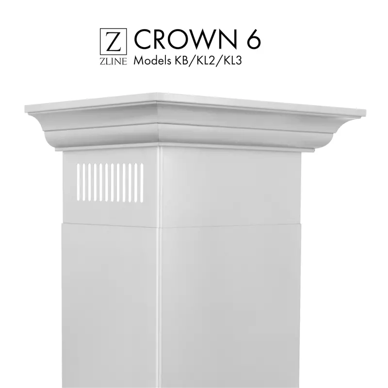 Zline Profile 6 Crown Molding Kit For Wall-Mount Range Hoods (Cm6-Kb/Kl2/Kl3) 1