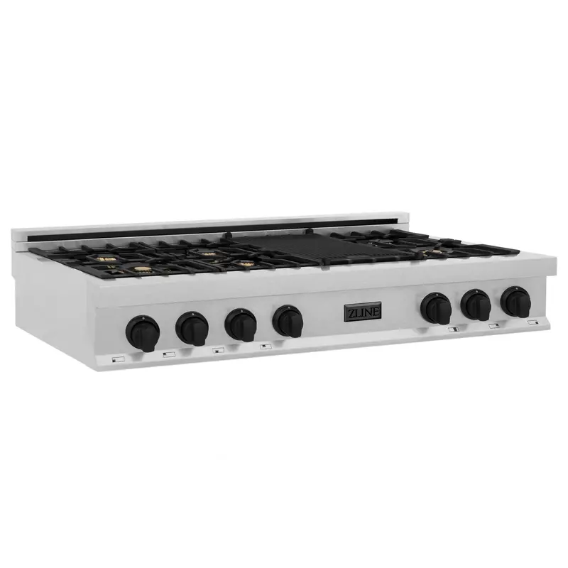 Zline Rtsz-48 Autograph Edition 48-Inch 7-Burner Porcelain Rangetop In Durasnow® Stainless Steel 1